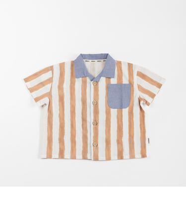 【当商品送料無料】半袖 襟付き シャツ キッズ 通販 半袖シャツ 前開きシャツ ストライプシャツ 前開き 子供 おしゃれ かわいい 男の子 羽織り