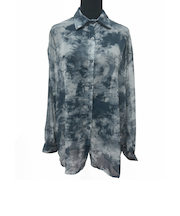 【当商品送料無料】シアーシャツ 長袖 通販 シアーブラウス シアー ブラウス 長袖シャツ レディース トップス シースルーシャツ シャツ タイダイ柄