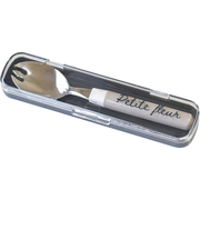 【当商品送料無料】先割れスプーン ケース付き 通販 日本製 プチフルール ランチスプーン 先割れスプーン＆ケース スプーン セット かわいい