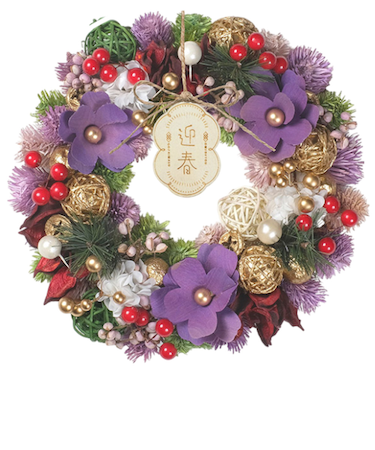 【当商品送料無料】お正月 リース M 通販 玄関リース 冬 玄関 飾り Mサイズ 玄関飾り 壁飾り 秋 正月飾り 花 オーナメント GREEN