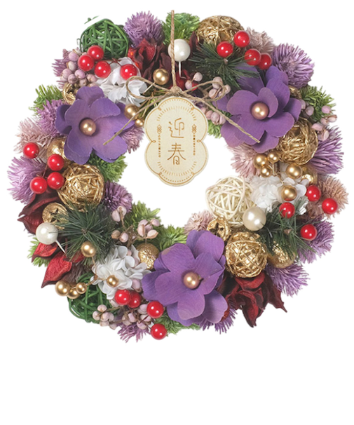 【当商品送料無料】お正月 リース M 通販 玄関リース 冬 玄関 飾り Mサイズ 玄関飾り 壁飾り 秋 正月飾り 花 オーナメント GREEN