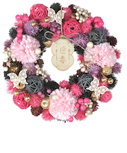 【当商品送料無料】お正月 リース M 通販 玄関リース 冬 玄関 飾り Mサイズ 玄関飾り 壁飾り 秋 正月飾り 花 オーナメント GREEN