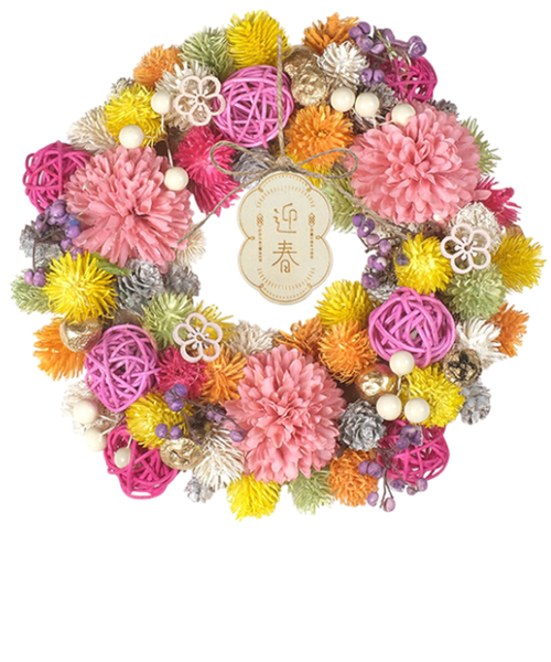 当商品送料無料】お正月 リース M 通販 玄関リース 冬 玄関 飾り M