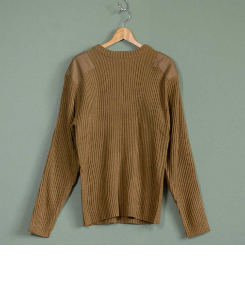 【当商品送料無料】セーター メンズ 通販 コマンドセーター ミリタリーセーター 畦編みニットセーター 新品 JW038YN アクリル あぜ編みニット