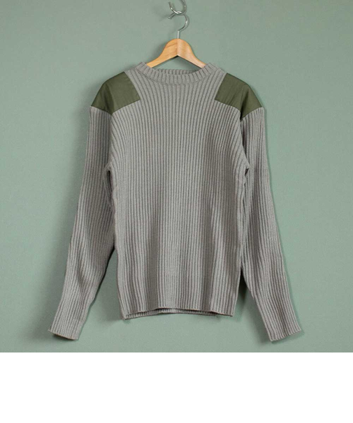 【当商品送料無料】セーター メンズ 通販 コマンドセーター ミリタリーセーター 畦編みニットセーター 新品 JW038YN アクリル あぜ編みニット