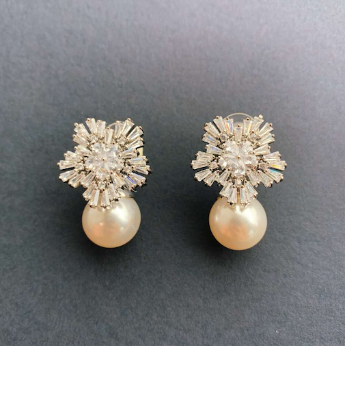 【当商品送料無料】Just Married ピアス E-108 通販 スタッドピアス パール レディース キュービックジルコニア 大人 女性 花嫁