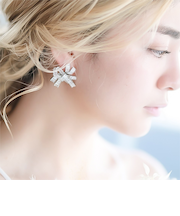 【当商品送料無料】Just Married ピアス E-111 通販 スタッドピアス リボンピアス リボン 大きい レディース