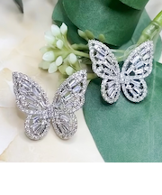 【当商品送料無料】Just Married ピアス E-110 通販 スタッドピアス バタフライ 蝶々 レディース シルバー925