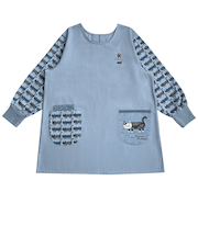 【当商品送料無料】割烹着 保育士 通販 かっぽう着 リブ 割烹着おしゃれ スモック チュニック エプロン クスグルジャパン ホームウェア ミセス