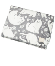 【当商品送料無料】にゃふにゃふ ブランケット 通販 毛布 ひざ掛け ひざかけ 膝掛け 膝掛 ハーフケット 猫 ネコ アンミーナ 防寒 あったか