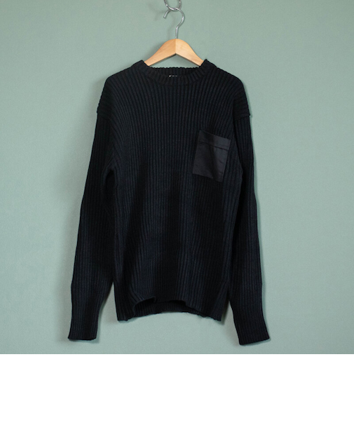 【当商品送料無料】セーター メンズ 通販 コマンドセーター ミリタリーセーター 畦編みニットセーター 新品 JW045YN アクリル ポケット付