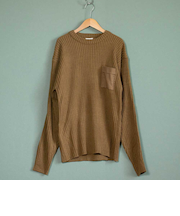 【当商品送料無料】セーター メンズ 通販 コマンドセーター ミリタリーセーター 畦編みニットセーター 新品 JW045YN アクリル ポケット付