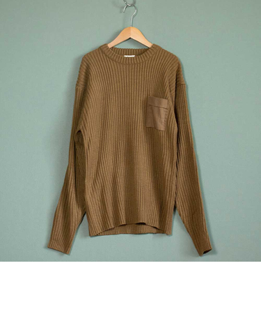 【当商品送料無料】セーター メンズ 通販 コマンドセーター ミリタリーセーター 畦編みニットセーター 新品 JW045YN アクリル ポケット付