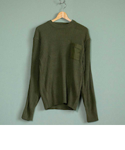 【当商品送料無料】セーター メンズ 通販 コマンドセーター ミリタリーセーター 畦編みニットセーター 新品 JW045YN アクリル ポケット付