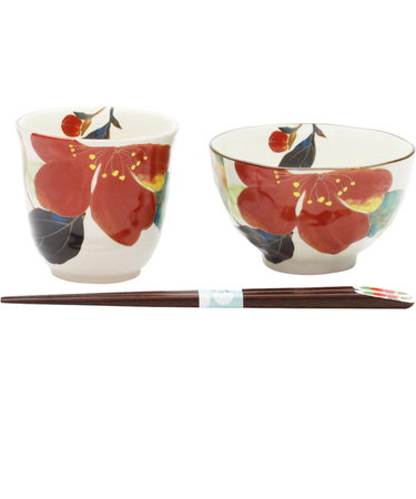 【当商品送料無料】美濃焼 茶碗 湯呑 箸 セット 通販 花ものがたり 和藍 日本製 和食器セット 食器 飯椀 湯呑み お箸 はし 天宝箸 ご飯茶碗