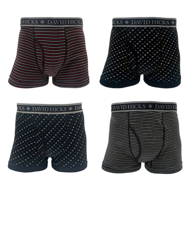 【当商品送料無料】ボクサーパンツ メンズ セット 4枚 通販 ちょい漏れパンツ David Hicks ボクサーブリーフ 尿漏れパンツ 男性用