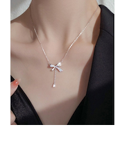 【当商品送料無料】ネックレス レディース シンプル 通販 ペンダント リボンネックレス リボン レディースジュエリー レディースアクセサリー