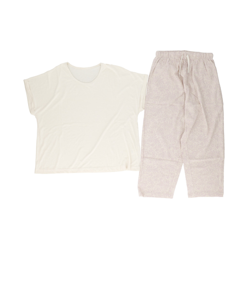 【当商品送料無料】ルームウェア レディース 半袖 通販 袖ロールアップ 上下セット トップス ボトムス 涼しい シンプル 女性 大人 おしゃれ