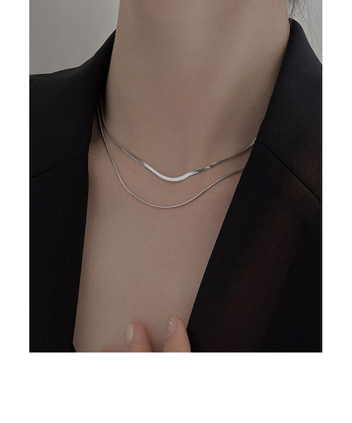 【当商品送料無料】ネックレス スネークチェーン 通販 ダイヤモンドハーツ nec-0520 Diamond Hearts チェーン レディース 2連