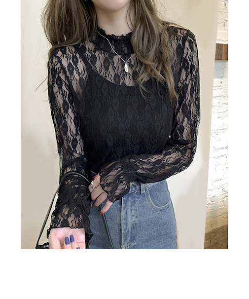 【当商品送料無料】シースルー ブラウス 通販 シースルーブラウス 長袖ブラウス レースブラウスレディース レディース 女性 トップス