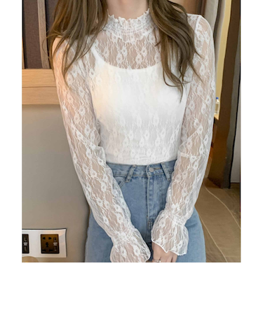 【当商品送料無料】シースルー ブラウス 通販 シースルーブラウス 長袖ブラウス レースブラウスレディース レディース 女性 トップス