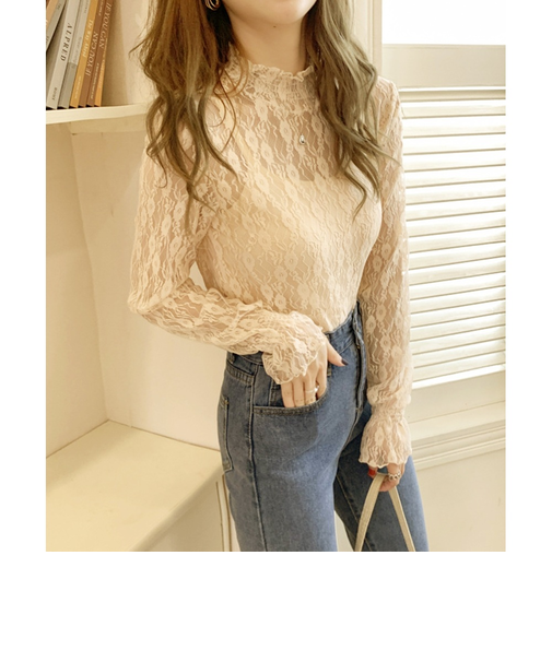【当商品送料無料】シースルー ブラウス 通販 シースルーブラウス 長袖ブラウス レースブラウスレディース レディース 女性 トップス
