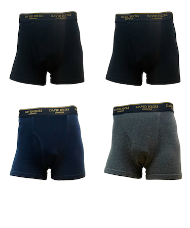 【当商品送料無料】ボクサーパンツ メンズ セット 4枚 通販 ちょい漏れパンツ David Hicks ボクサーブリーフ 尿漏れパンツ 男性用