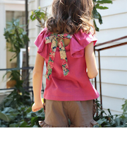 【当商品送料無料】Rora キッズ Tシャツ 半袖 女の子 通販 ローラ カットソー 半袖Tシャツ 夏服 半袖トップス トップス バックリボン