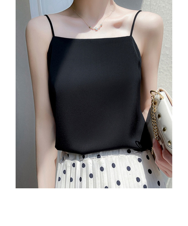 【当商品送料無料】キャミソール カップなし 通販 サテン キャミ サテンキャミ さらさら 透けにくい レディース トップス インナー 大人 かわいい