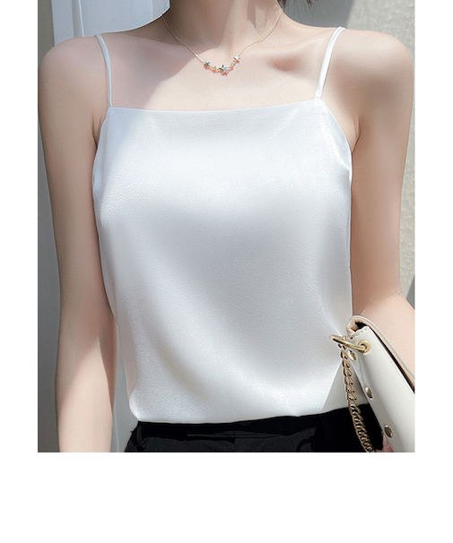 【当商品送料無料】キャミソール カップなし 通販 サテン キャミ サテンキャミ さらさら 透けにくい レディース トップス インナー 大人 かわいい