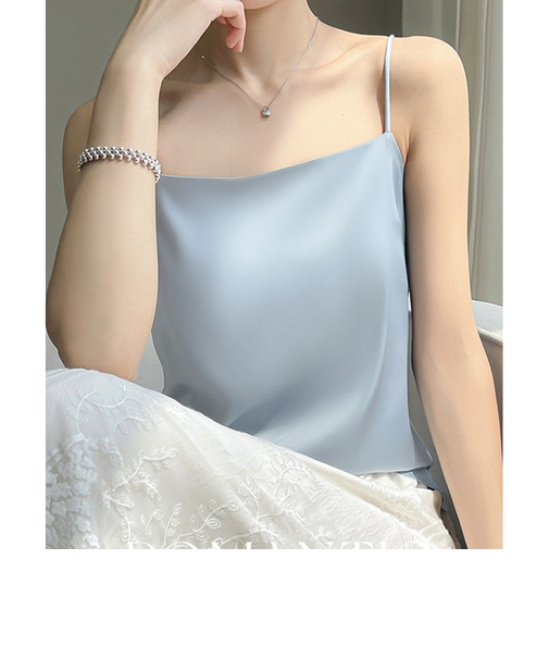 【当商品送料無料】キャミソール カップなし 通販 サテン キャミ サテンキャミ さらさら 透けにくい レディース トップス インナー 大人 かわいい