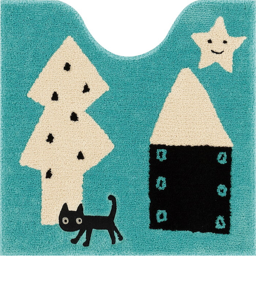 【当商品送料無料】トイレマット 洗える 通販 トイレ用マット トイレ マット おしゃれ 60×60 アツコマタノ ブランド atsuko