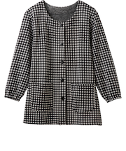 【当商品送料無料】割烹着 暖かい 裏起毛 通販 かっぽう着 スモック 前開き 大人 エプロン レディース 長袖 袖付き あったか 秋 冬 秋冬 防寒