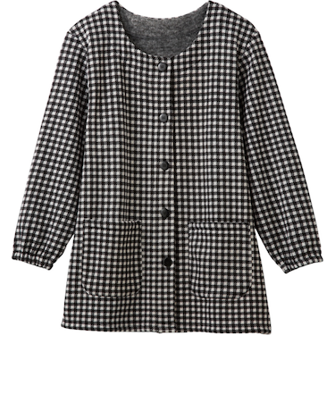 【当商品送料無料】割烹着 暖かい 裏起毛 通販 かっぽう着 スモック 前開き 大人 エプロン レディース 長袖 袖付き あったか 秋 冬 秋冬 防寒