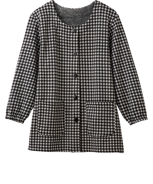 【当商品送料無料】割烹着 暖かい 裏起毛 通販 かっぽう着 スモック 前開き 大人 エプロン レディース 長袖 袖付き あったか 秋 冬 秋冬 防寒