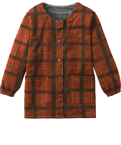 【当商品送料無料】割烹着 暖かい 裏起毛 通販 かっぽう着 スモック 前開き 大人 エプロン レディース 長袖 袖付き あったか 秋 冬 秋冬 防寒