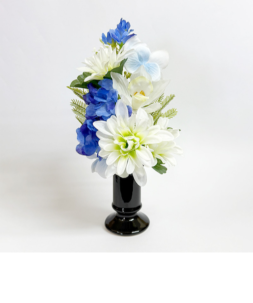 【当商品送料無料】造花 お供え 花器付き 通販 アーティフィシャルフラワー 仏花 お供え花 仏壇 供花 水換え不要 花器入り 花瓶セット 仏壇用