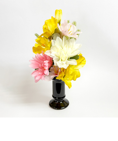 【当商品送料無料】造花 お供え 花器付き 通販 アーティフィシャルフラワー 仏花 お供え花 仏壇 供花 水換え不要 花器入り 花瓶セット 仏壇用