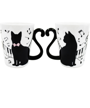 【当商品送料無料】マグカップ ペア 通販 ペアマグカップ マグ カップ 猫 黒猫 ネコ コップ 300ml コーヒーカップ ツインマグ セット ねこ