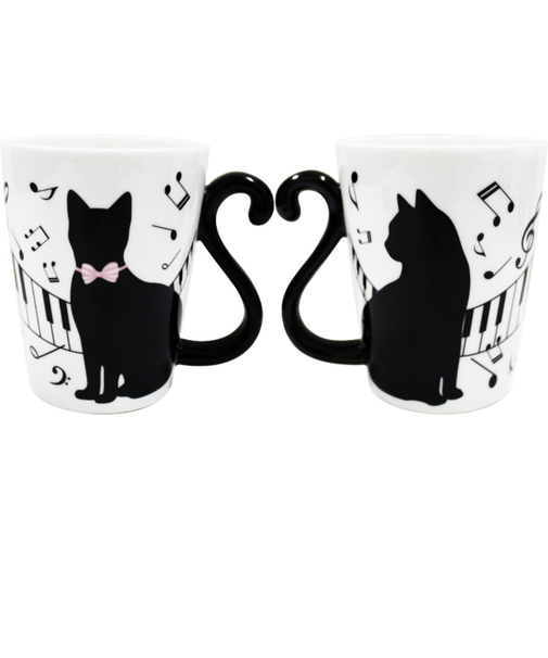 【当商品送料無料】マグカップ ペア 通販 ペアマグカップ マグ カップ 猫 黒猫 ネコ コップ 300ml コーヒーカップ ツインマグ セット ねこ