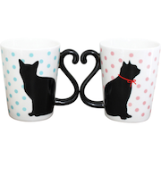 【当商品送料無料】マグカップ ペア 通販 ペアマグカップ マグ カップ 猫 黒猫 ネコ コップ 300ml コーヒーカップ ツインマグ セット ねこ
