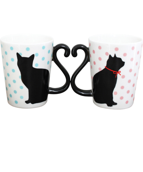 【当商品送料無料】マグカップ ペア 通販 ペアマグカップ マグ カップ 猫 黒猫 ネコ コップ 300ml コーヒーカップ ツインマグ セット ねこ