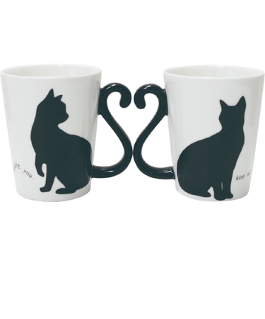 【当商品送料無料】マグカップ ペア 通販 ペアマグカップ マグ カップ 猫 黒猫 ネコ コップ 300ml コーヒーカップ ツインマグ セット ねこ