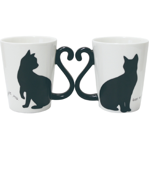 【当商品送料無料】マグカップ ペア 通販 ペアマグカップ マグ カップ 猫 黒猫 ネコ コップ 300ml コーヒーカップ ツインマグ セット ねこ