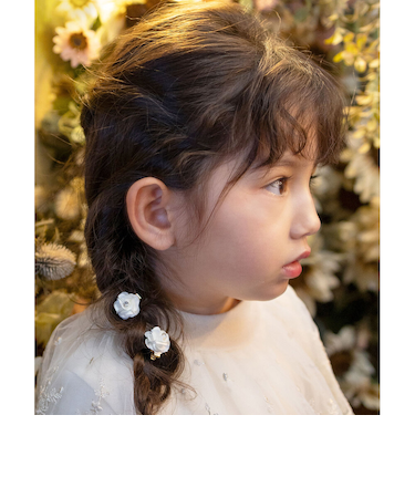 【当商品送料無料】Rora ヘアクリップ キッズ 2個セット 通販 ローズメル お花 フラワー ラインストーン ヘアークリップ 髪どめ 髪留め