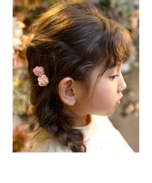 【当商品送料無料】Rora ヘアクリップ キッズ 2個セット 通販 ローズメル お花 フラワー ラインストーン ヘアークリップ 髪どめ 髪留め