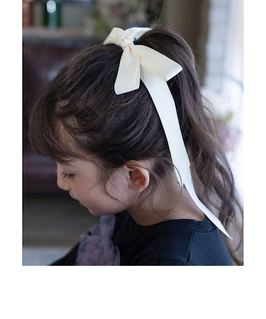 【当商品送料無料】Rora ヘアゴム キッズ 通販 レア ロングリボン 髪ゴム 髪飾り 髪どめ 髪留め ヘアアクセサリー 子供 子ども こども