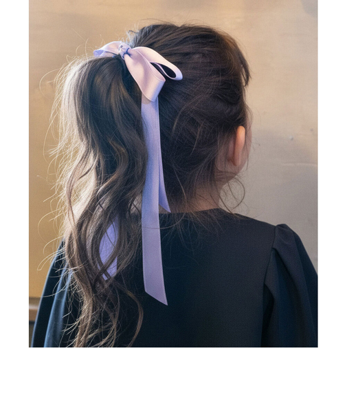 【当商品送料無料】Rora ヘアゴム キッズ 通販 レア ロングリボン 髪ゴム 髪飾り 髪どめ 髪留め ヘアアクセサリー 子供 子ども こども