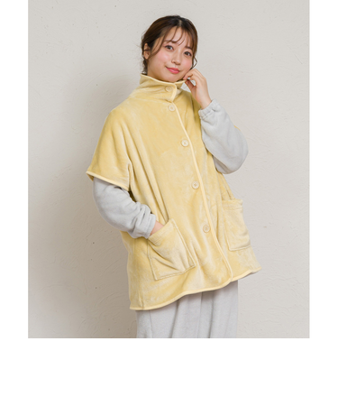 【当商品送料無料】ブランケットローブ ショート丈 通販 ローブ ブランケット レディース 前開き フロントボタン ルームウェア 暖かい ふわふわ