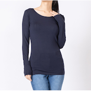 【当商品送料無料】長袖 tシャツ レディース 通販 PAGE ONE GTS0844 無地 Uネック ロンt インナー 長袖Tシャツ カットソー